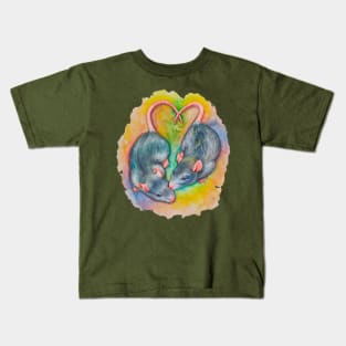 The watercolor rats (mouses) Kids T-Shirt